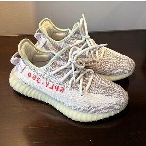 Yeezy Boost 350 V2 Gray White Red Sneakers